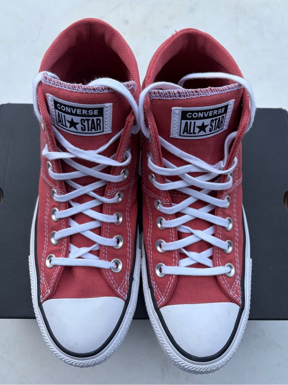 Converse High Top Sneakers - Coral Pink Canvas - Picture 3 of 5